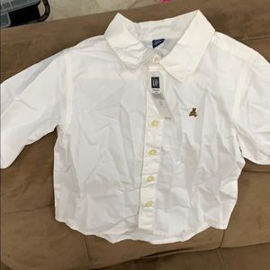 Gap toddler white button down shirt size 4